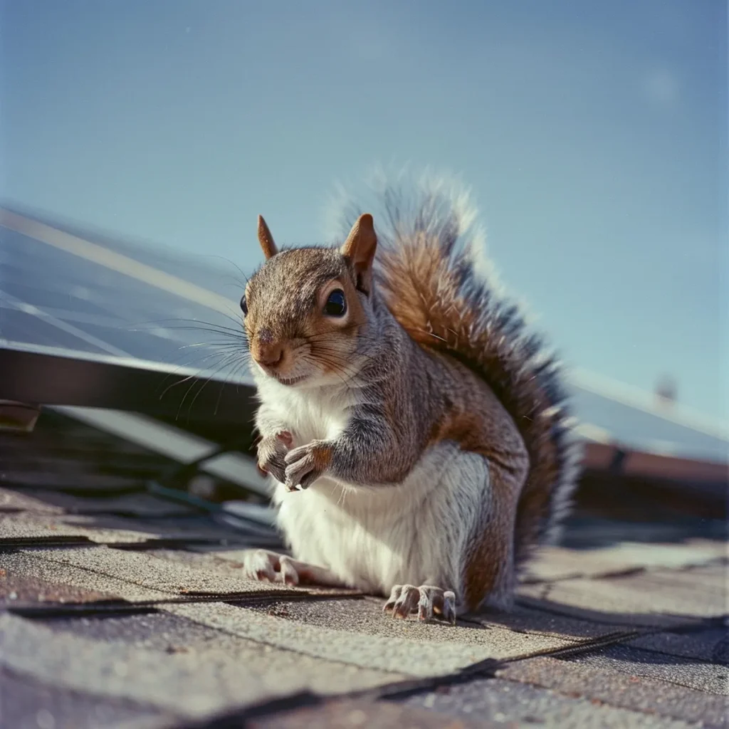 solar panel squirrel